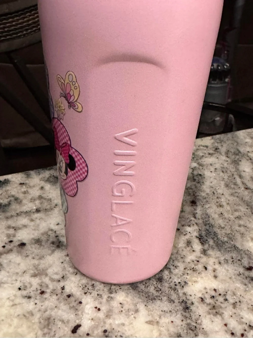 Hand Crafted Pink Disney Tumbler - Mickey Minnie Daisy removable glass insert